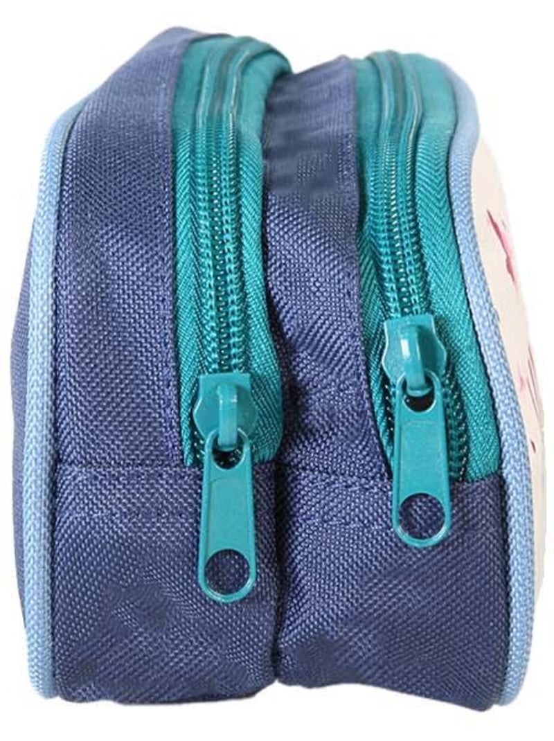 Estuche escolar rectangular niña 2 compartimentos LILI LOU beige Beige - Kiabi