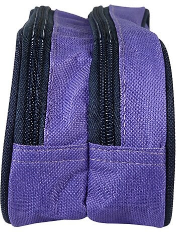 Estuche escolar rectangular niña 2 compartimentos LILI LOU violeta