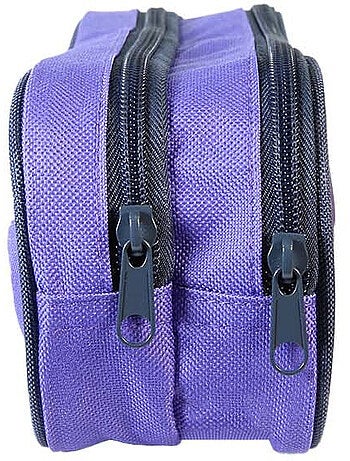 Estuche escolar rectangular niña CYBEL violeta 2 compartimentos