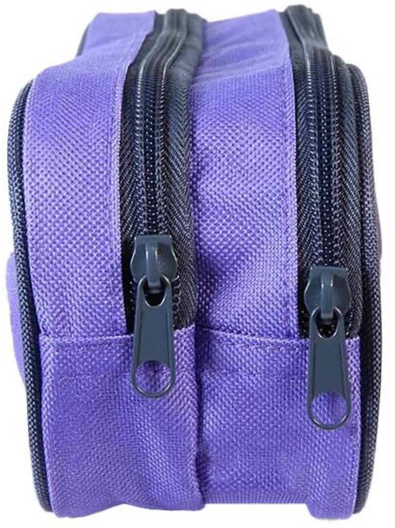 Estuche escolar rectangular niña CYBEL violeta 2 compartimentos Violeta - Kiabi