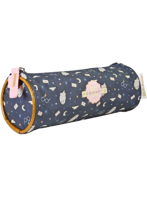 Estuche escolar redondo infantil HARRY POTTER azul marino rosa - Kiabi