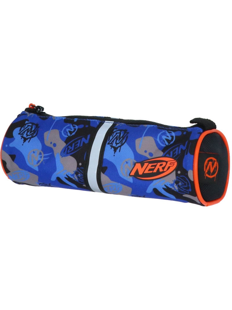 Estuche escolar redondo infantil NERF Playground azul camuflaje Azul - Kiabi