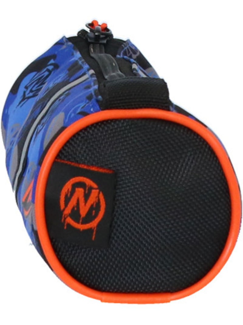 Estuche escolar redondo infantil NERF Playground azul camuflaje Azul - Kiabi