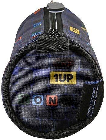 Estuche escolar redondo KIP School Time azul negro