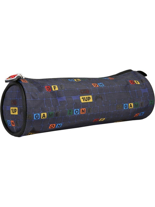 Estuche escolar redondo KIP School Time azul negro - Kiabi Estuche escolar redondo KIP School Time azul negro - Kiabi