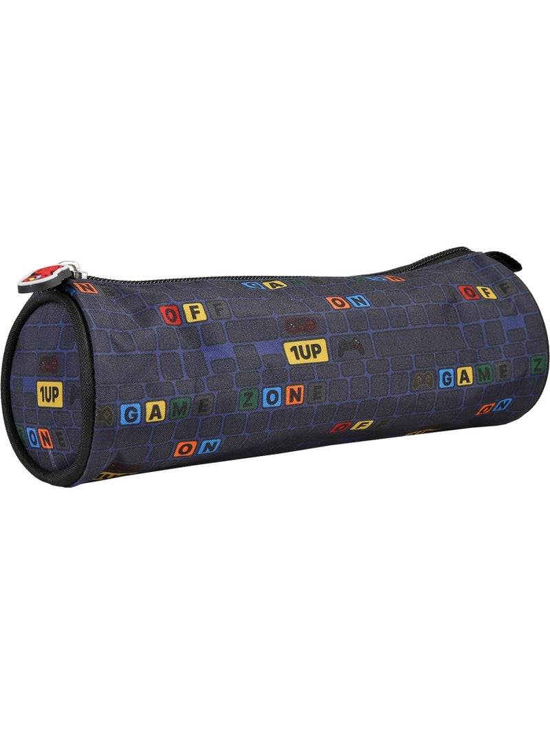 Estuche escolar redondo KIP School Time azul negro Azul marino - Kiabi