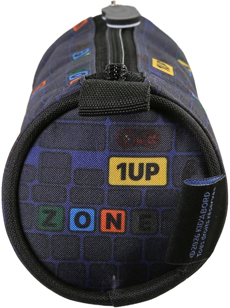 Estuche escolar redondo KIP School Time azul negro Azul marino - Kiabi