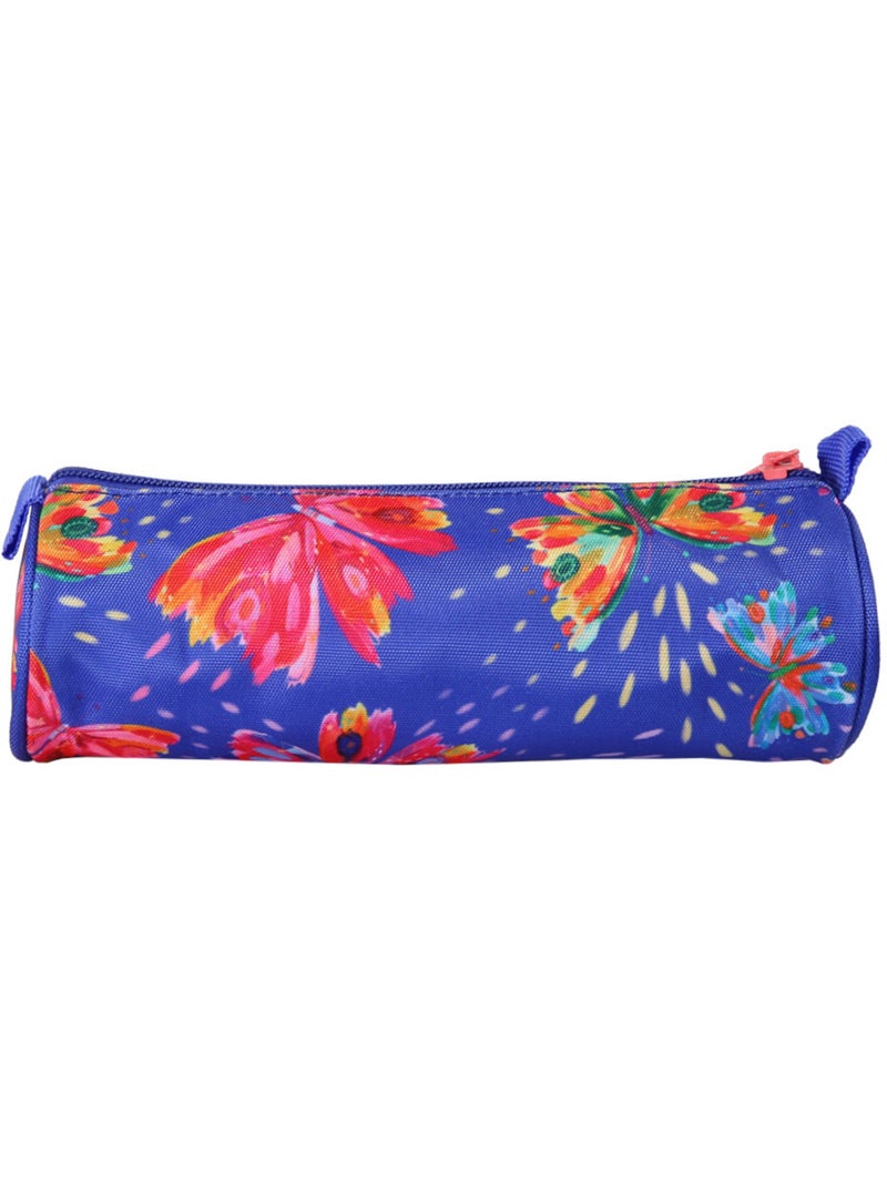 Estuche escolar redondo niña 1 compartimento ETTAVEE Fly With Me azul multicolor mariposa Azul Azul - Kiabi