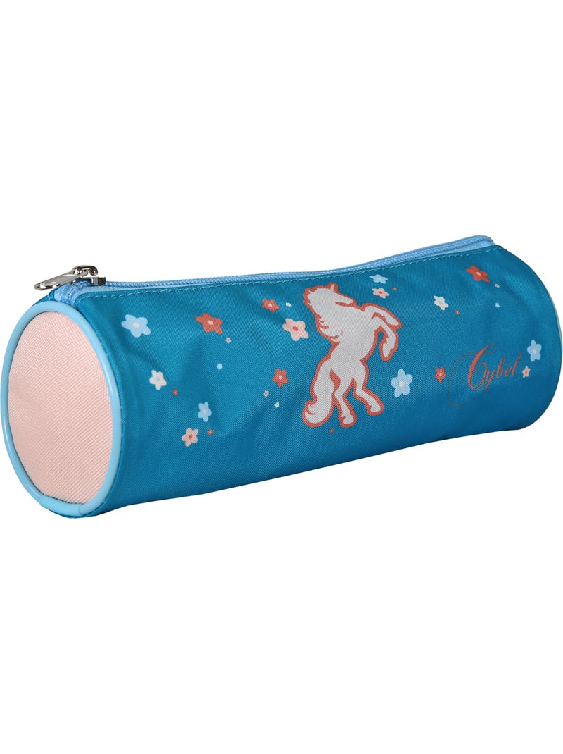 Estuche escolar redondo niña CYBEL Licorne azul 1 compartimento Azul - Kiabi