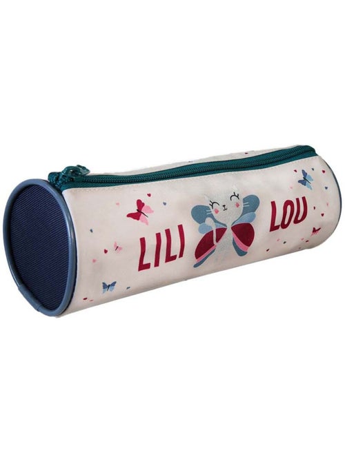 Estuche escolar redondo niña LILI LOU beige 1 compartimento - Kiabi Estuche escolar redondo niña LILI LOU beige 1 compartimento - Kiabi