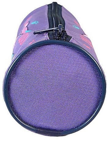 Estuche escolar redondo niña LILI LOU violeta 1 compartimento