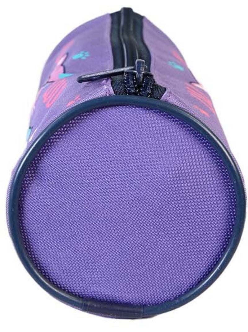 Estuche escolar redondo niña LILI LOU violeta 1 compartimento Violeta - Kiabi