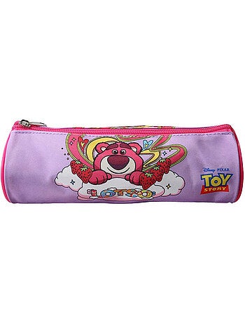Estuche escolar redondo niña TOY STORY rosa 1 compartimento