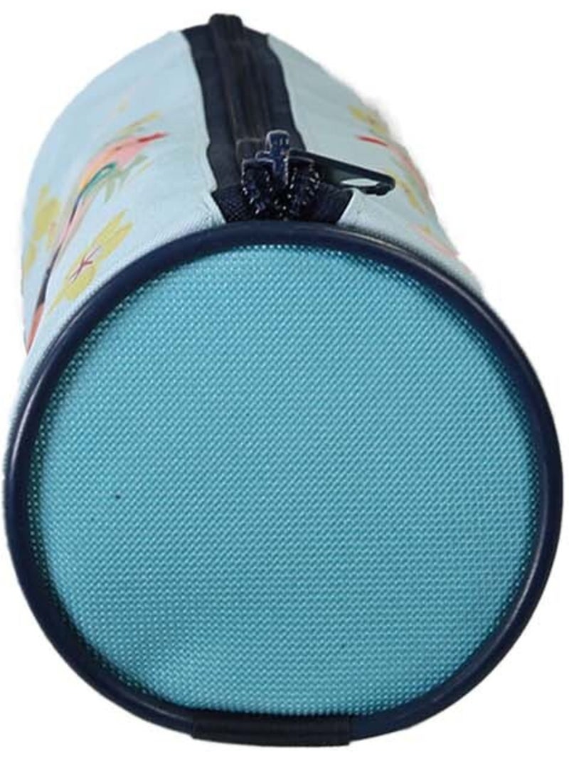 Estuche escolar redondo niña VAIANA azul 1 compartimento con cremallera Azul - Kiabi