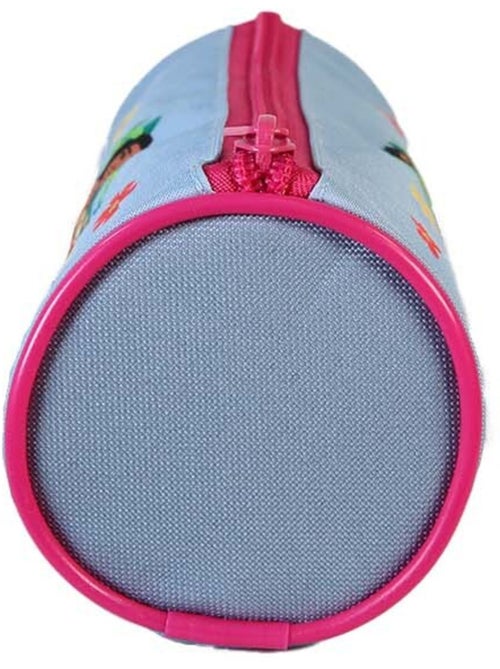 Estuche escolar redondo niña VAIANA azul cielo 1 compartimento - Kiabi