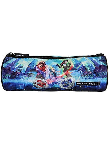 Estuche escolar redondo niño BEYBLADE X azul 1 compartimento