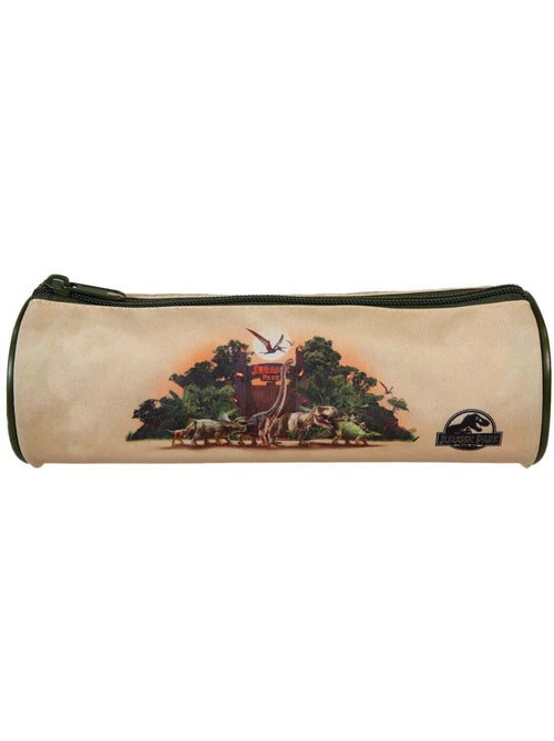 Estuche escolar redondo niño JURASSIC PARK beige 1 compartimento con cremallera - Kiabi Estuche escolar redondo niño JURASSIC PARK beige 1 compartimento con cremallera - Kiabi