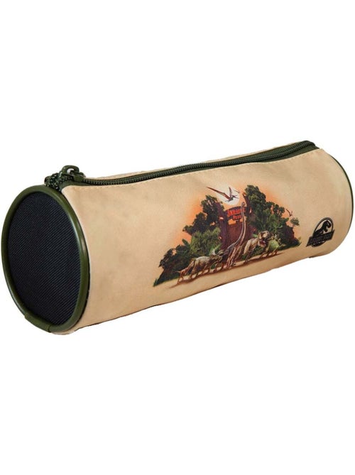 Estuche escolar redondo niño JURASSIC PARK beige 1 compartimento con cremallera - Kiabi Estuche escolar redondo niño JURASSIC PARK beige 1 compartimento con cremallera - Kiabi