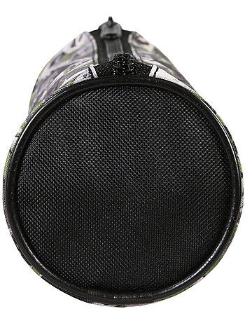 Estuche escolar redondo niño JURASSIC WORLD verde negro 1 compartimento con cremallera