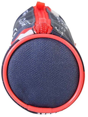 Estuche escolar redondo niño PHILEAS Voiture azul rojo 1 compartimento con cremallera