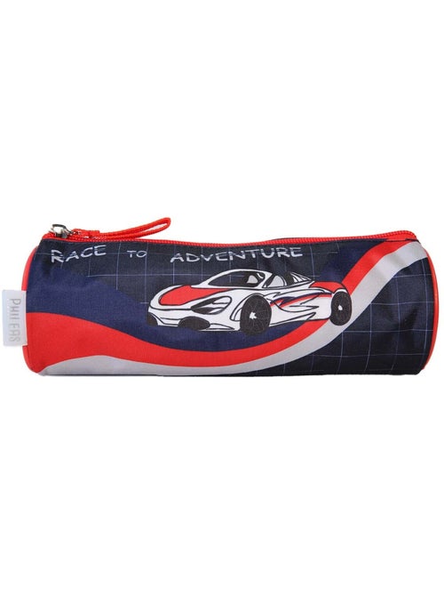 Estuche escolar redondo niño PHILEAS Voiture azul rojo 1 compartimento con cremallera - Kiabi Estuche escolar redondo niño PHILEAS Voiture azul rojo 1 compartimento con cremallera - Kiabi