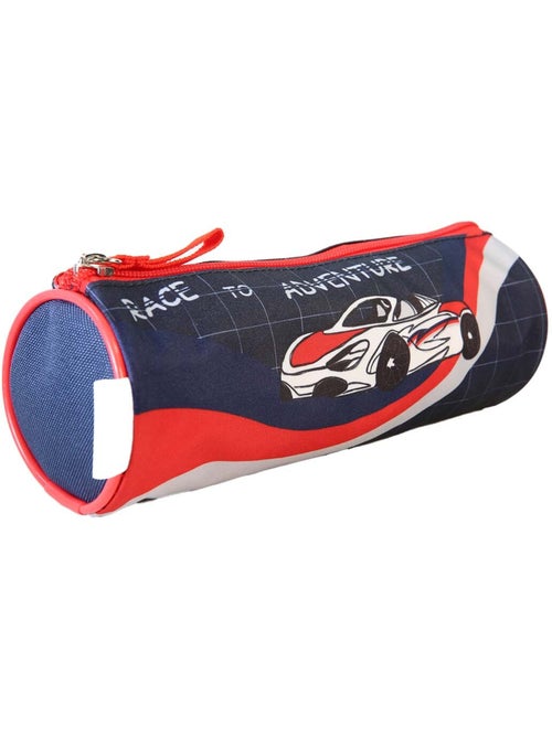 Estuche escolar redondo niño PHILEAS Voiture azul rojo 1 compartimento con cremallera - Kiabi Estuche escolar redondo niño PHILEAS Voiture azul rojo 1 compartimento con cremallera - Kiabi