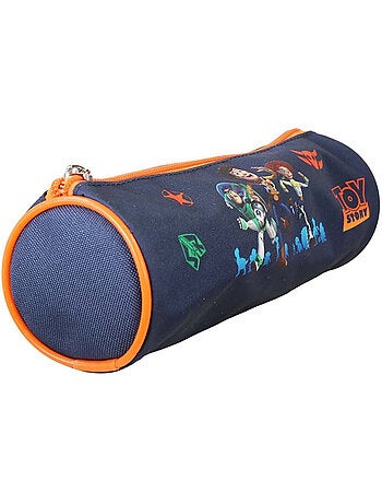 Estuche escolar redondo niño TOY STORY azul naranja 1 compartimento