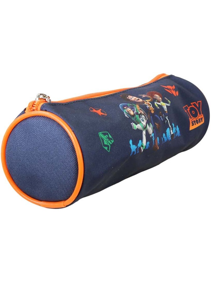 Estuche escolar redondo niño TOY STORY azul naranja 1 compartimento Azul marino/Naranja fluorescente - Kiabi