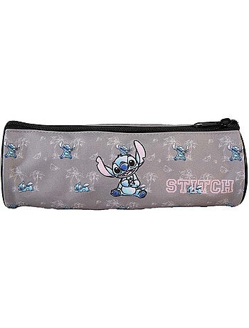 Estuche escolar redondo STITCH gris 1 compartimento
