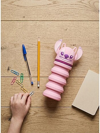 Estuche escolar resistente gran compartimento stitch disney