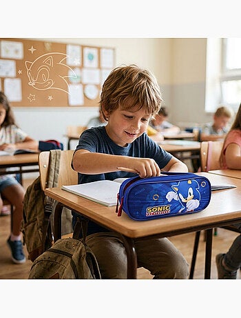 Estuche Escolar Sonic The Hedgehog Doble Compartimento 155-01309