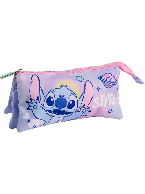 Estuche escolar Stitch Disney con triple compartimento - Kiabi