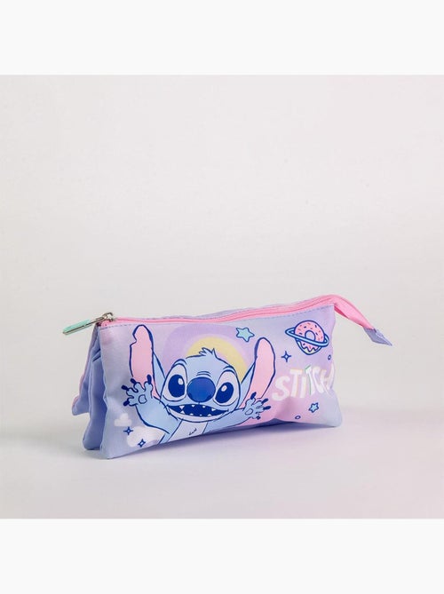 Estuche escolar Stitch Disney con triple compartimento - Kiabi