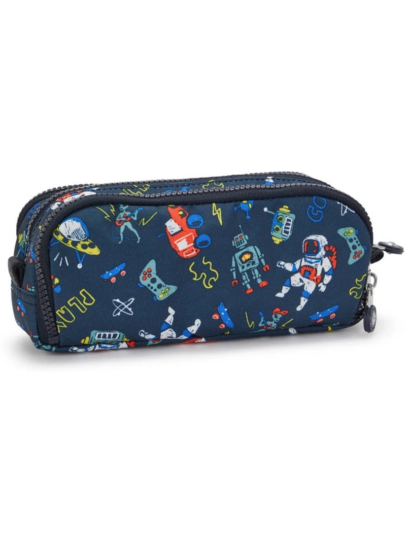 Estuche grande gitroy de 3 compartimentos en poliéster reciclado kipling Azul Multicolor - Kiabi