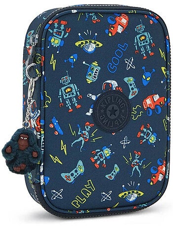 Estuche grande rectangular de poliéster estampado space game kipling