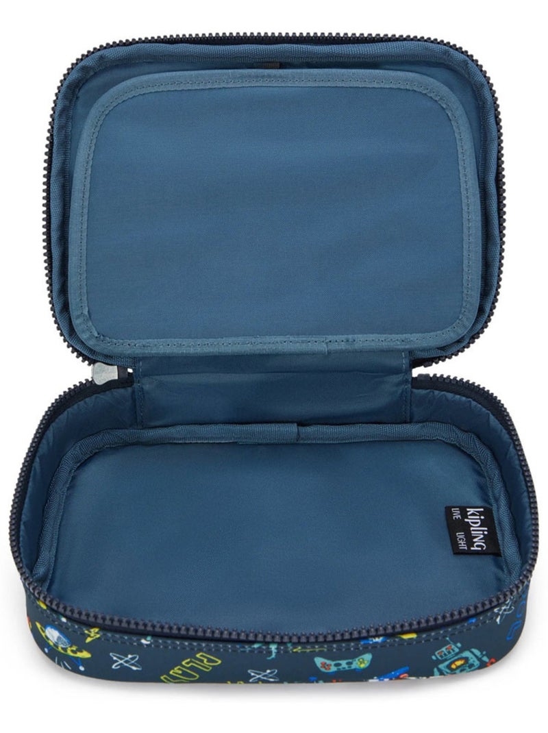 Estuche grande rectangular de poliéster estampado space game kipling Azul Multicolor - Kiabi