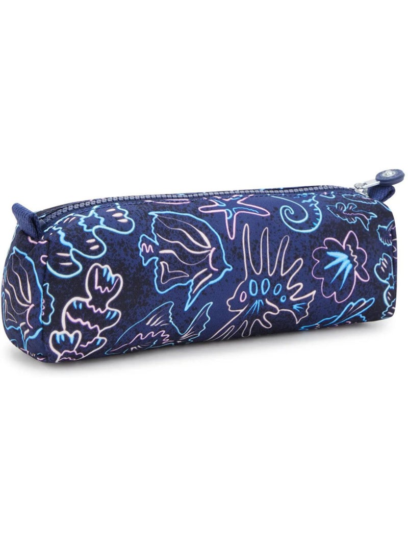Estuche kipling cute disco fish 2 compartimentos 22 cm - llavero mono incluido Azul Rosa - Kiabi