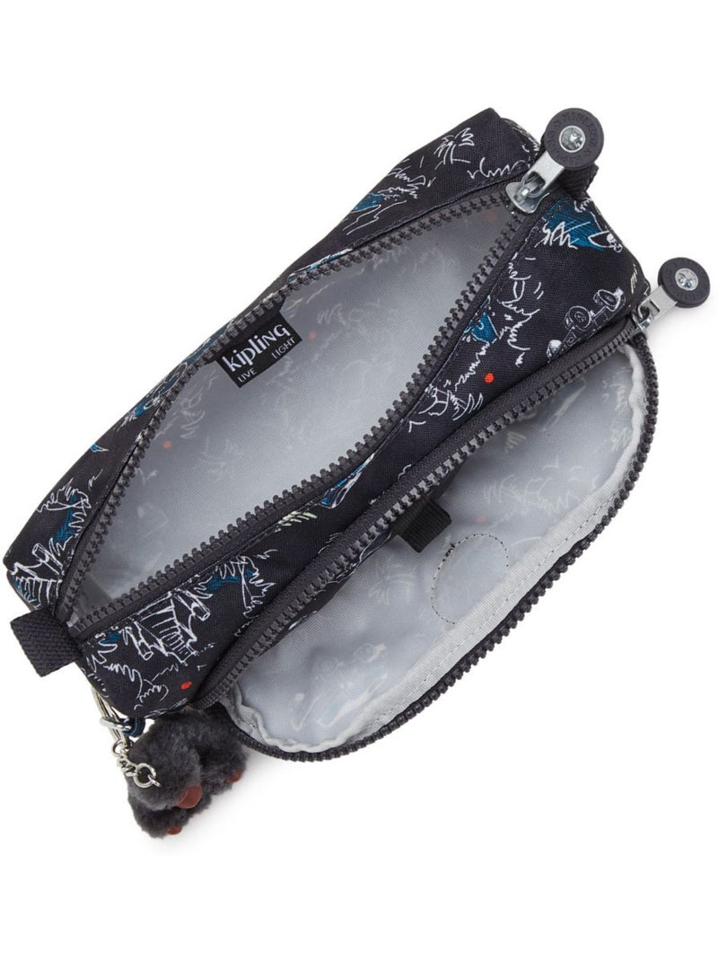 Estuche kipling cute jungle fun race 2 compartimentos 22 cm Negro Blanco Azul - Kiabi