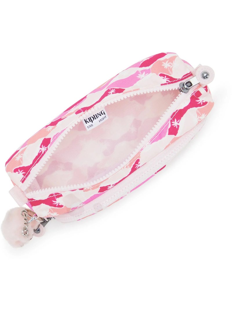 Estuche kipling cute pink palm 2 compartimentos 22 cm Rosa - Kiabi