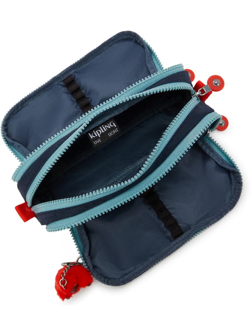 Estuche kipling de nailon 3 compartimentos 32 espacios Azul - Kiabi