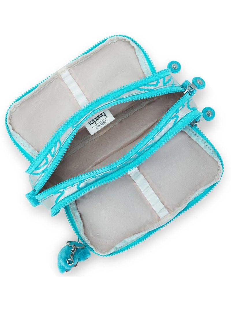 Estuche kipling de nailon 3 cremalleras 32 espacios Azul gris - Kiabi