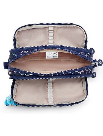 Estuche kipling de nailon 3 cremalleras 32 espacios