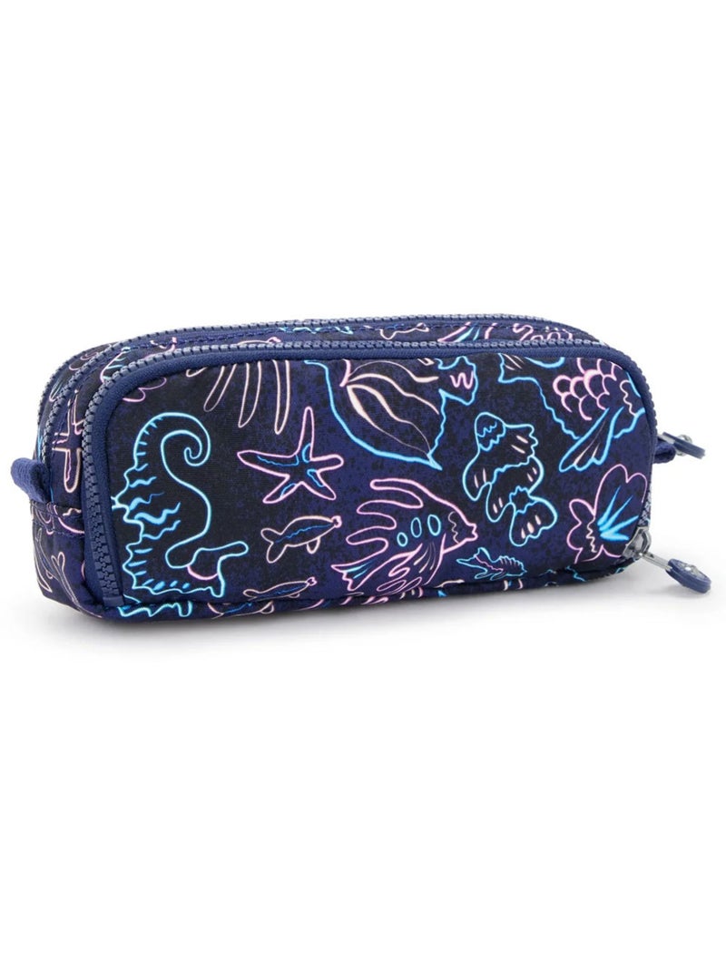 Estuche kipling de nailon 3 cremalleras 32 espacios Azul Rosa - Kiabi
