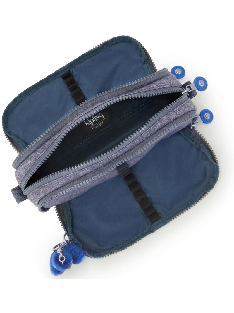 Estuche kipling de nailon 3 cremalleras 32 espacios Gris azul - Kiabi