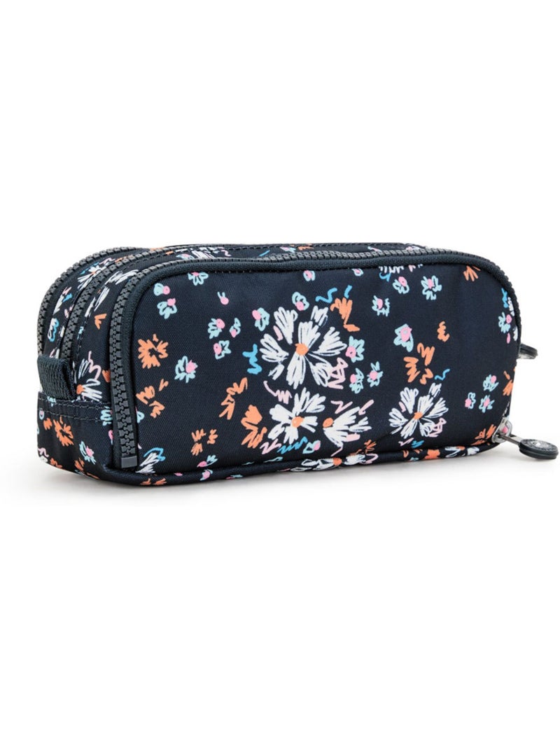 Estuche kipling de nailon 3 cremalleras 32 espacios Negro/Blanco/Azul/Naranja - Kiabi