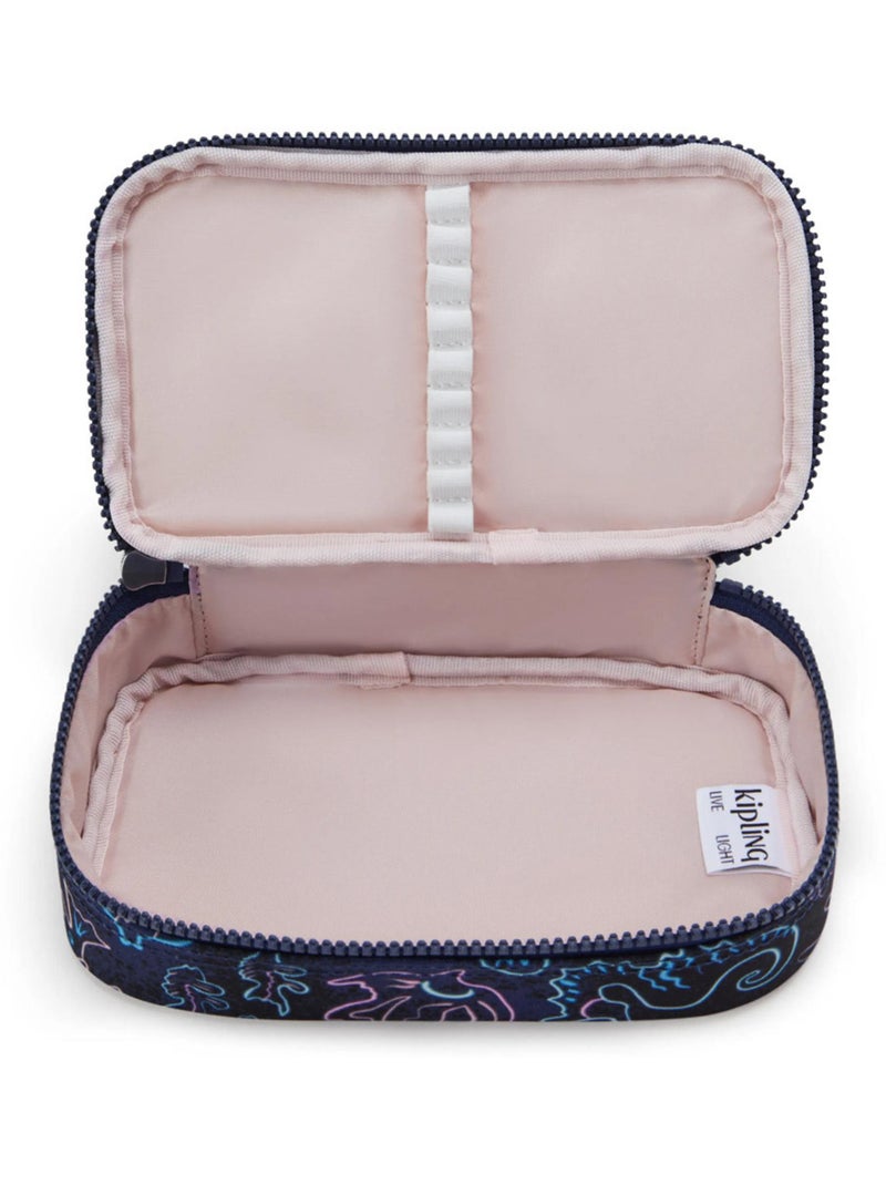 Estuche kipling de tejido sintético estampado disco fish Azul Rosa - Kiabi