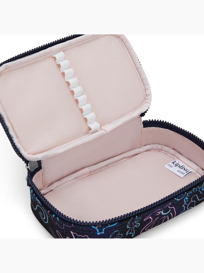 Estuche kipling de tejido sintético estampado disco fish Azul Rosa - Kiabi