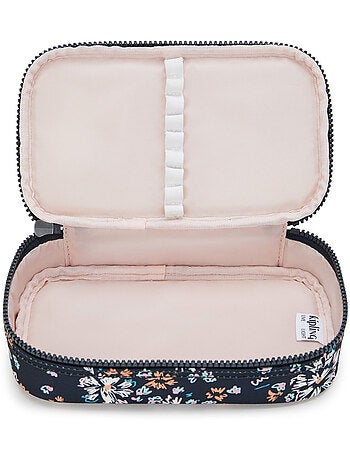 Estuche kipling de tejido sintético estampado flower field