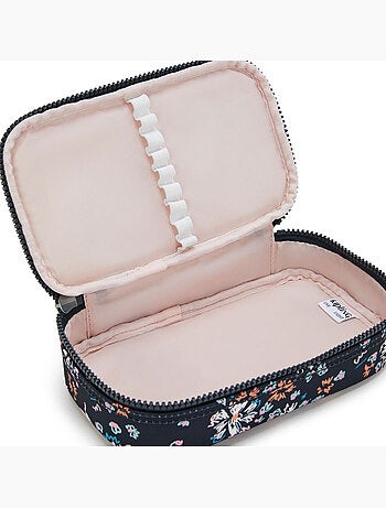Estuche kipling de tejido sintético estampado flower field