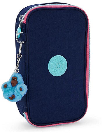 Estuche kipling de tejido sintético estampado resort navy